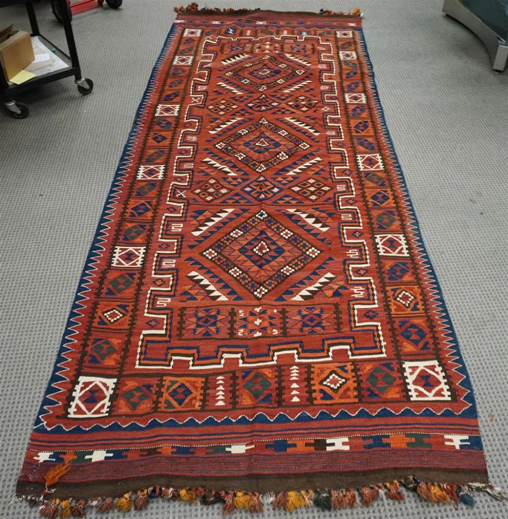 AFGHAN KILIM, 11 FT 10 IN X 4 FT