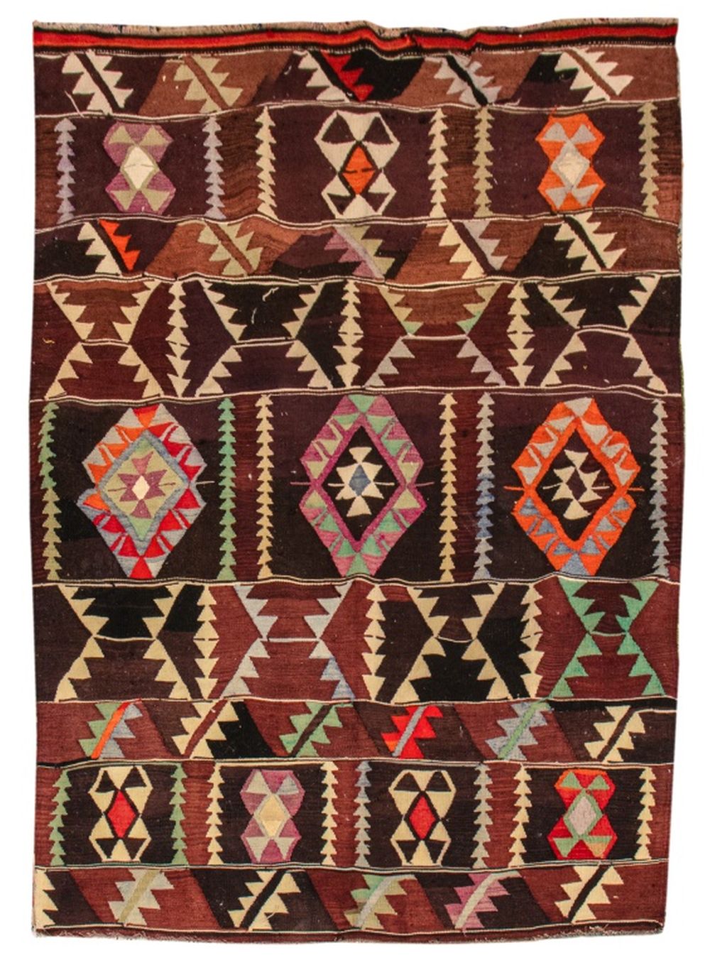 AFGHAN KILIM FLAT-WOVEN CARPET,