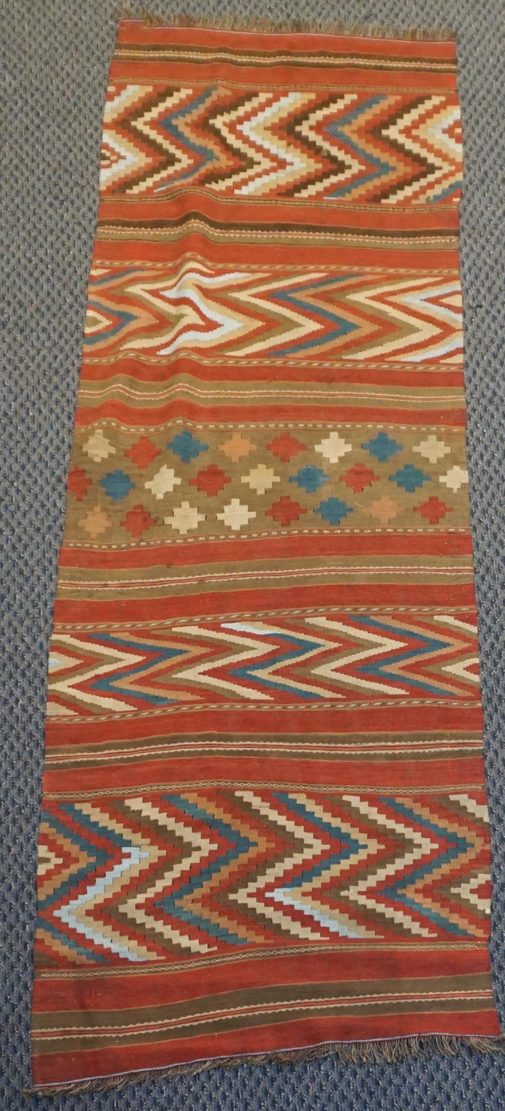 AFGHAN KILIM RUG, 8 FT 10 IN X 2 FT