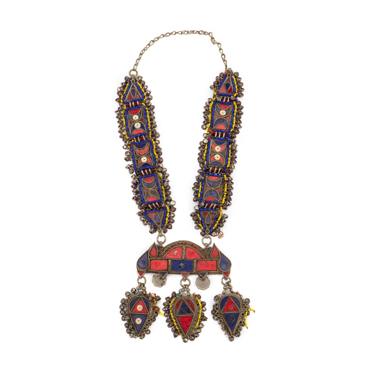 AFGHAN KUCHI WHITE METAL AND