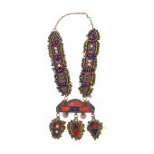 AFGHAN KUCHI WHITE METAL AND G