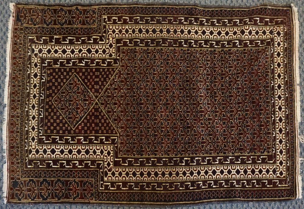 AFGHAN PRAYER RUG, 4 FT 5 IN X 3 FT