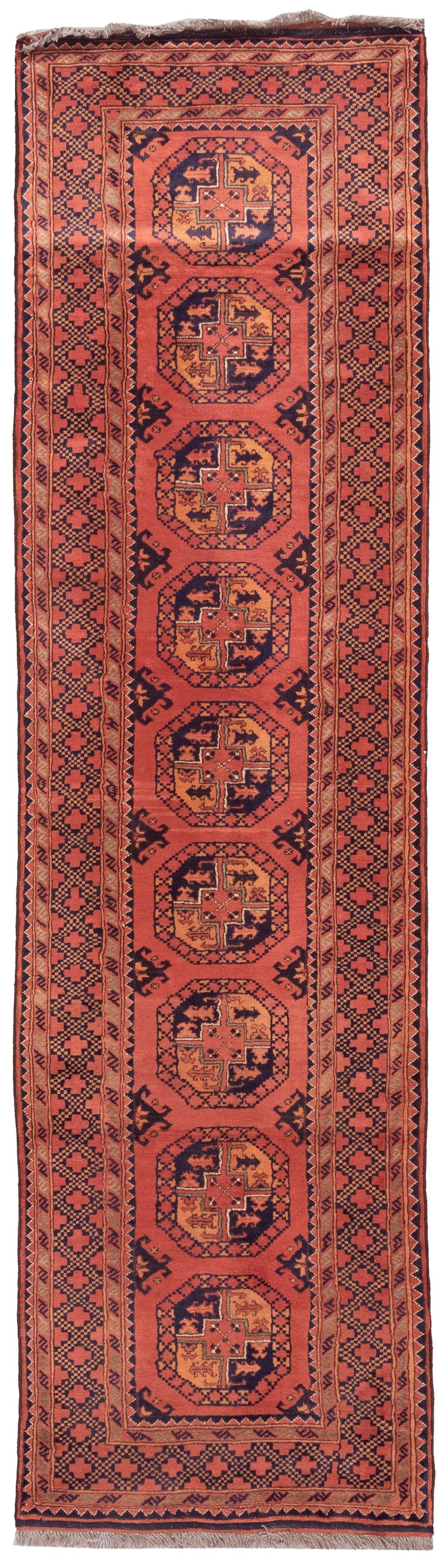 AFGHAN RUG IN BOKHARA DESIGN: 2'10"