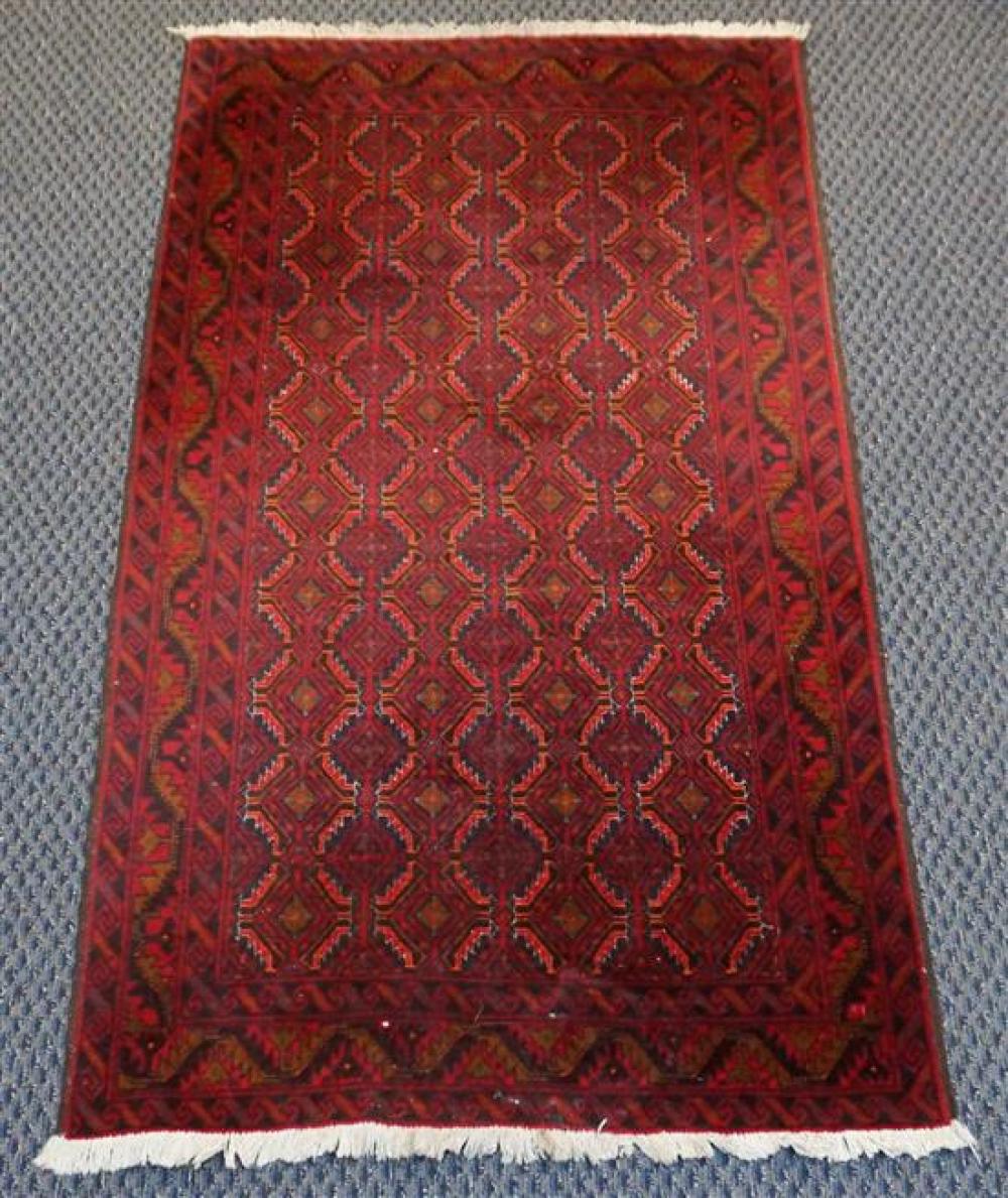 AFGHAN SCATTER RUG, 6 FT 1 IN X 3