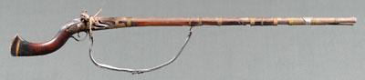 Afghan Sind flintlock musket, brass