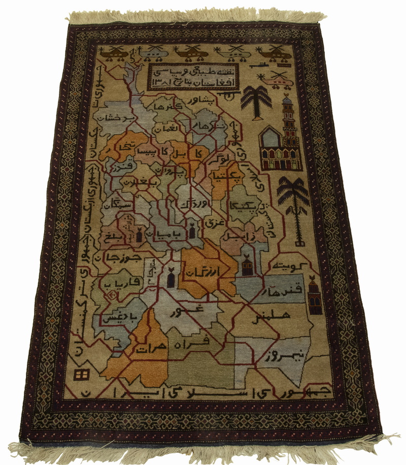 AFGHAN WAR RUG - 3'-11" X 6'-2"