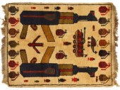 AFGHAN WAR RUG DEPICTING RUSSI