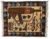 AFGHAN WAR RUGHand knotted woo