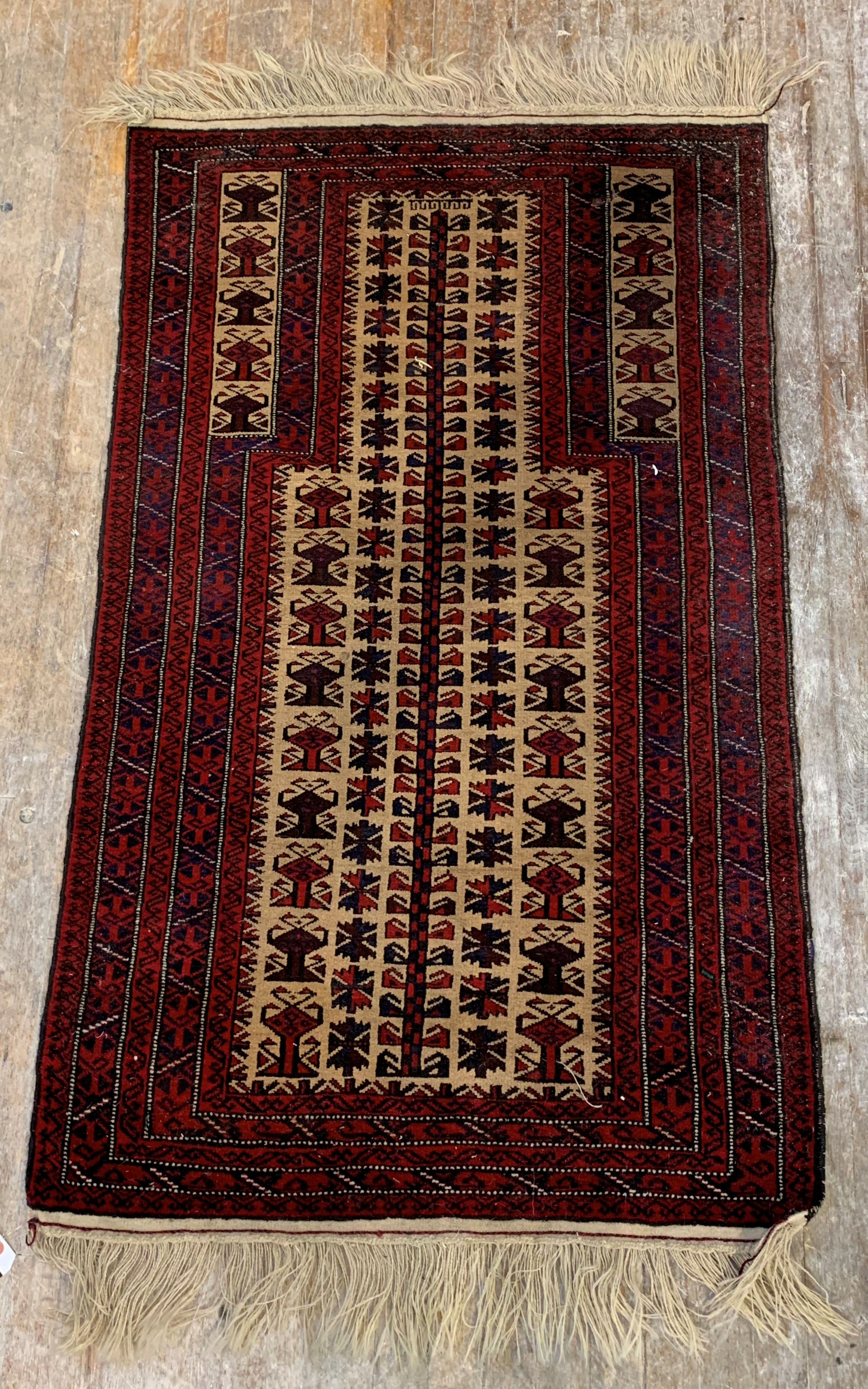 AFGHANI BALUCHI PRAYER RUG 4' 10" X