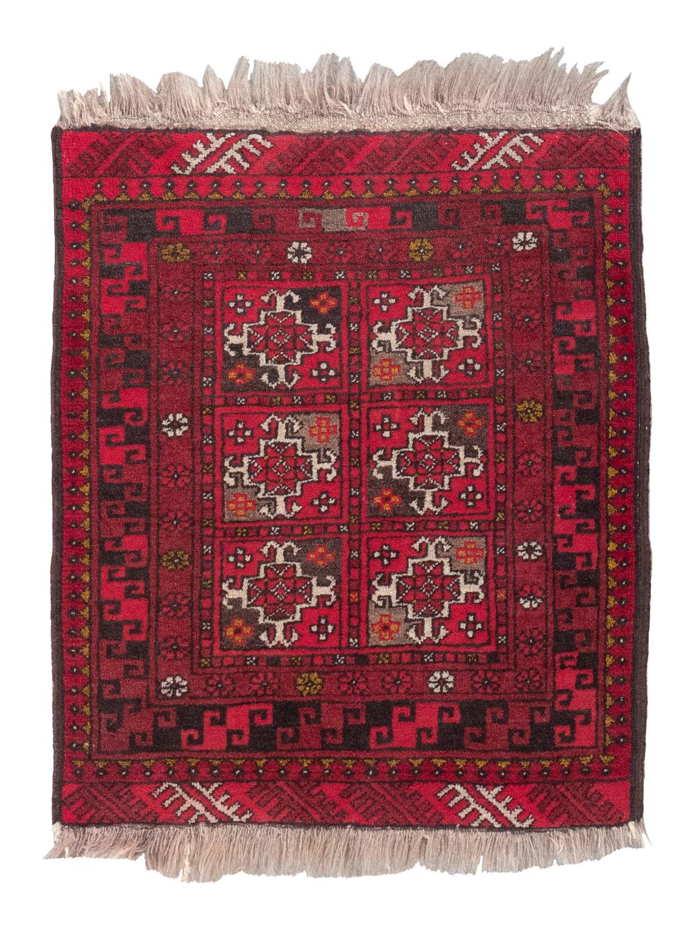 AFGHANI BOKHARA MAT: 1’10” X 2’3”