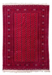 AFGHANI BOKHARA RUG: 6’5” X 9’