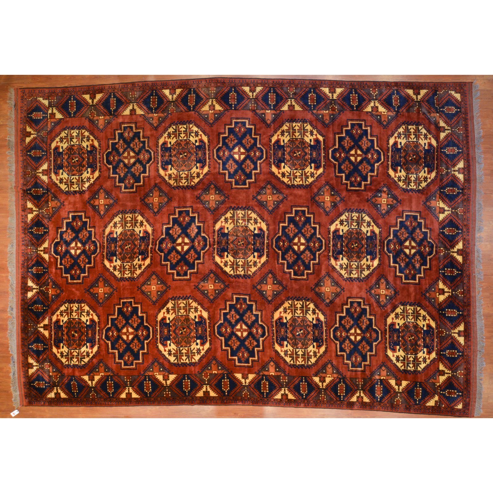 AFGHANI TURKMEN CARPET, 10.8 X
