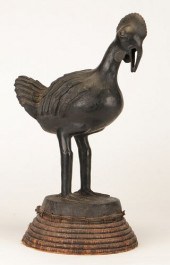 AFRICAN AKAN BRONZE FIGURE OF