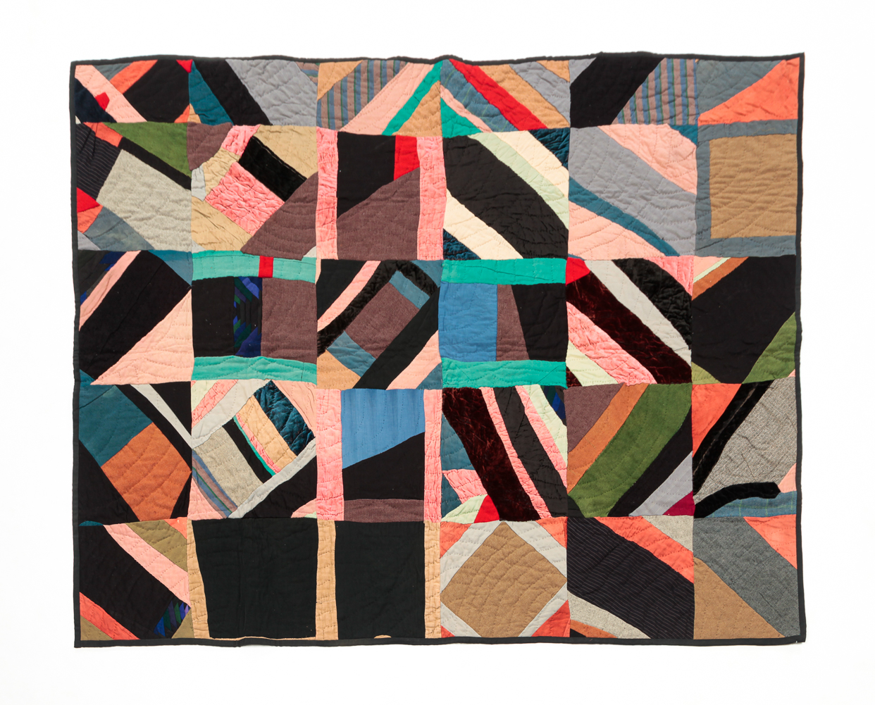 AFRICAN AMERICAN PIECED QUILT. Late