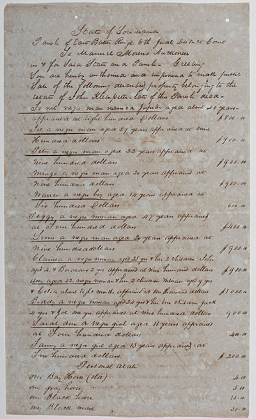 [African Americans] Louisiana Slave