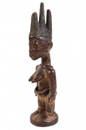 AFRICAN ART CARVED YORUBA FEMA