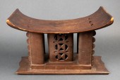 AFRICAN ASHANTI WOODEN STOOL,
