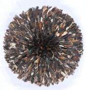 AFRICAN BAMILEKE FEATHERED HEA