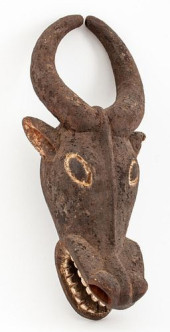 AFRICAN BAMUN CARVED WOOD WATE