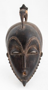 AFRICAN BAOULE MASK, IVORY COA