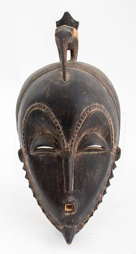 AFRICAN BAOULE MASK, IVORY