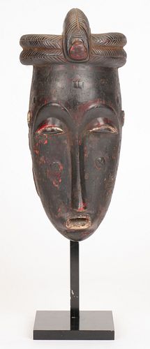 AFRICAN BAULE MASK, IVORY