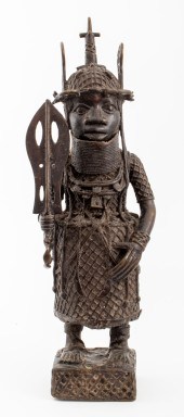 AFRICAN BENIN BRONZE SCULPTURE