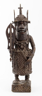 AFRICAN BENIN BRONZE SCULPTURE