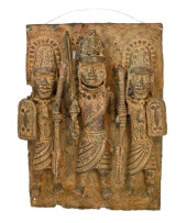 AFRICAN BENIN CAST BRONZE ROYA