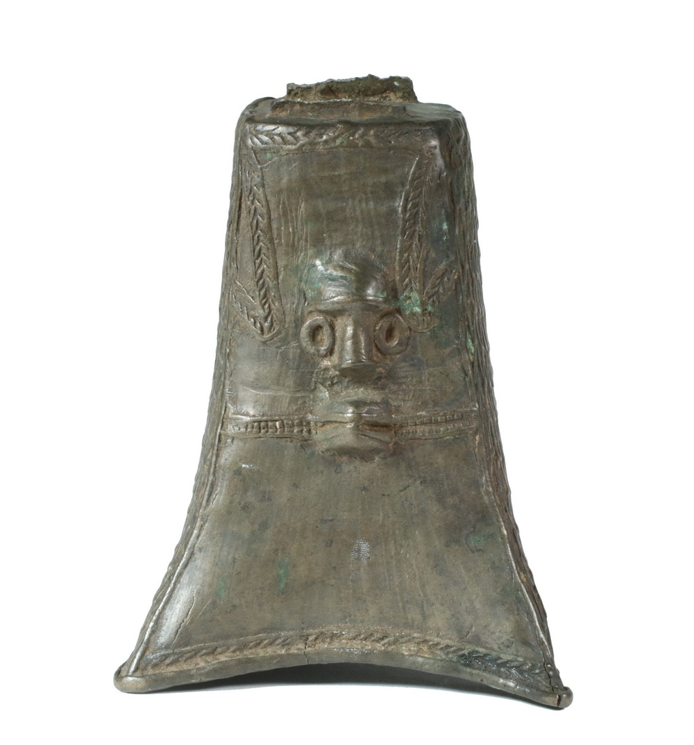 AFRICAN BRONZE BELL Benin Bronze