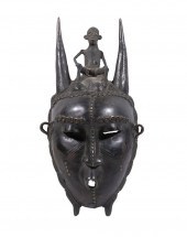 AFRICAN BRONZE MASK Cast Bronz