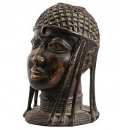 AFRICAN BRONZE PORTRAIT HEAD B