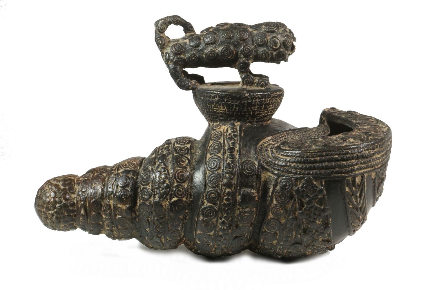 AFRICAN BRONZE RITUAL CUP Rare
