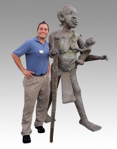 AFRICAN BRONZE SCULPTURE OF BA
