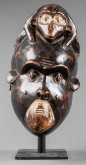AFRICAN BULU MONKEY MASK, CAME