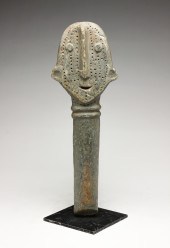 AFRICAN BURA CARVED STONE HEAD