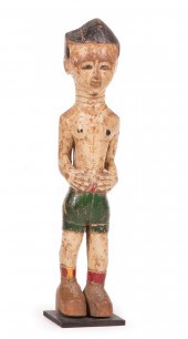 AFRICAN CARVED AND PAINTED WOO