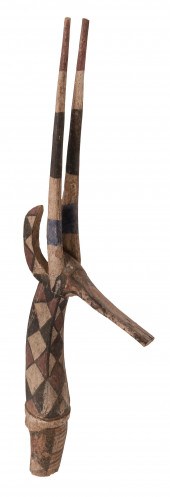 AFRICAN CARVED AND PAINTED WOO