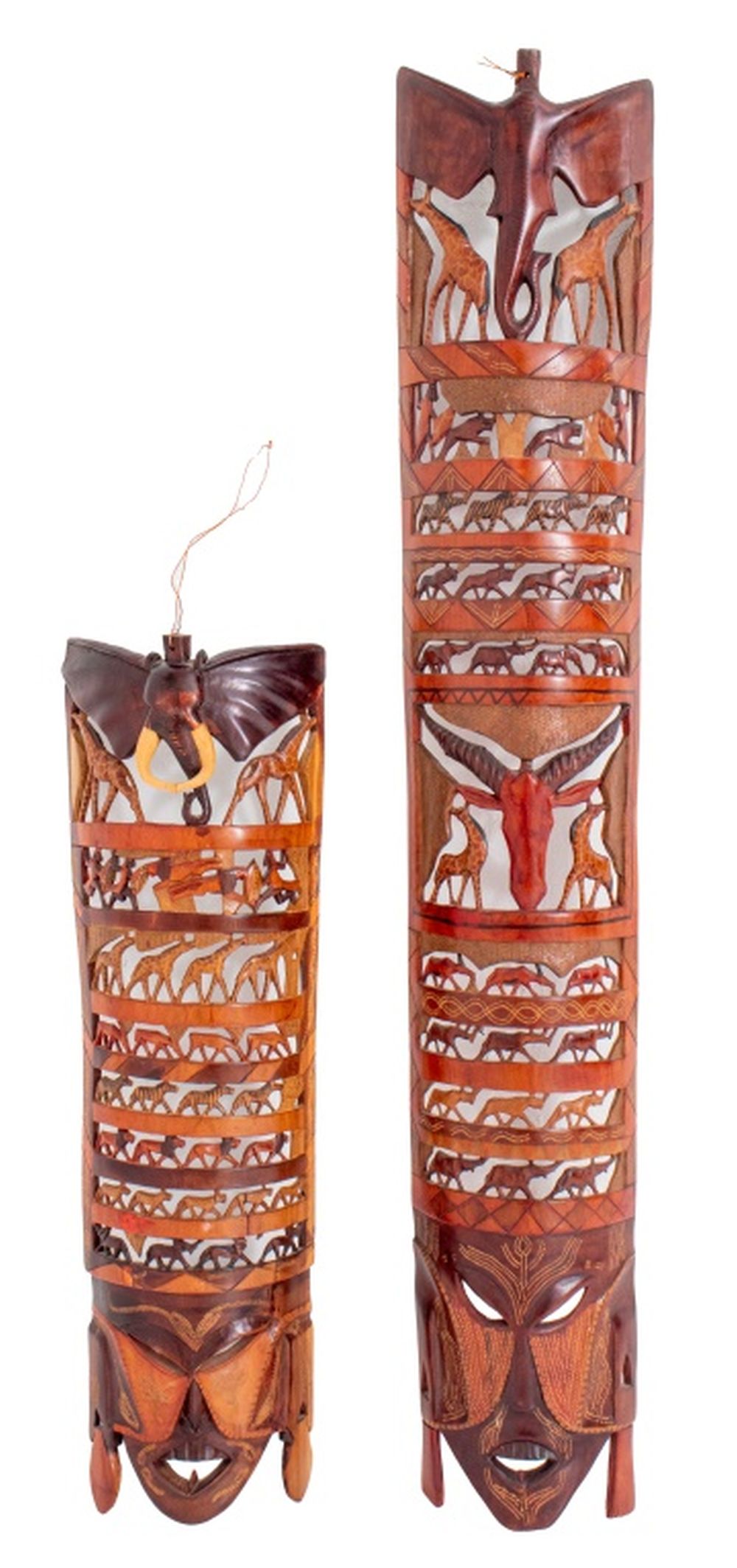AFRICAN CARVED AND PAINTED WOOD
