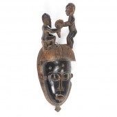 AFRICAN CARVED BAULE MASK 25"