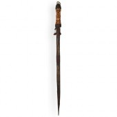 AFRICAN CARVED BONE SWORDDESCR