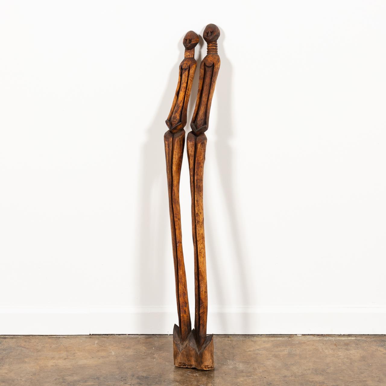 AFRICAN CARVED DOUBLE FIGURAL