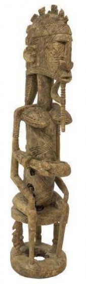 AFRICAN CARVED HARDWOOD FERITI