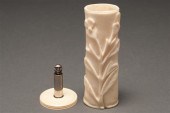 African carved ivory bud vase,