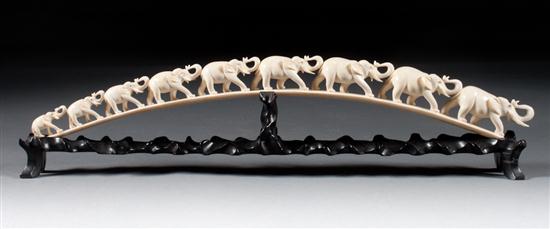 African carved ivory elephant