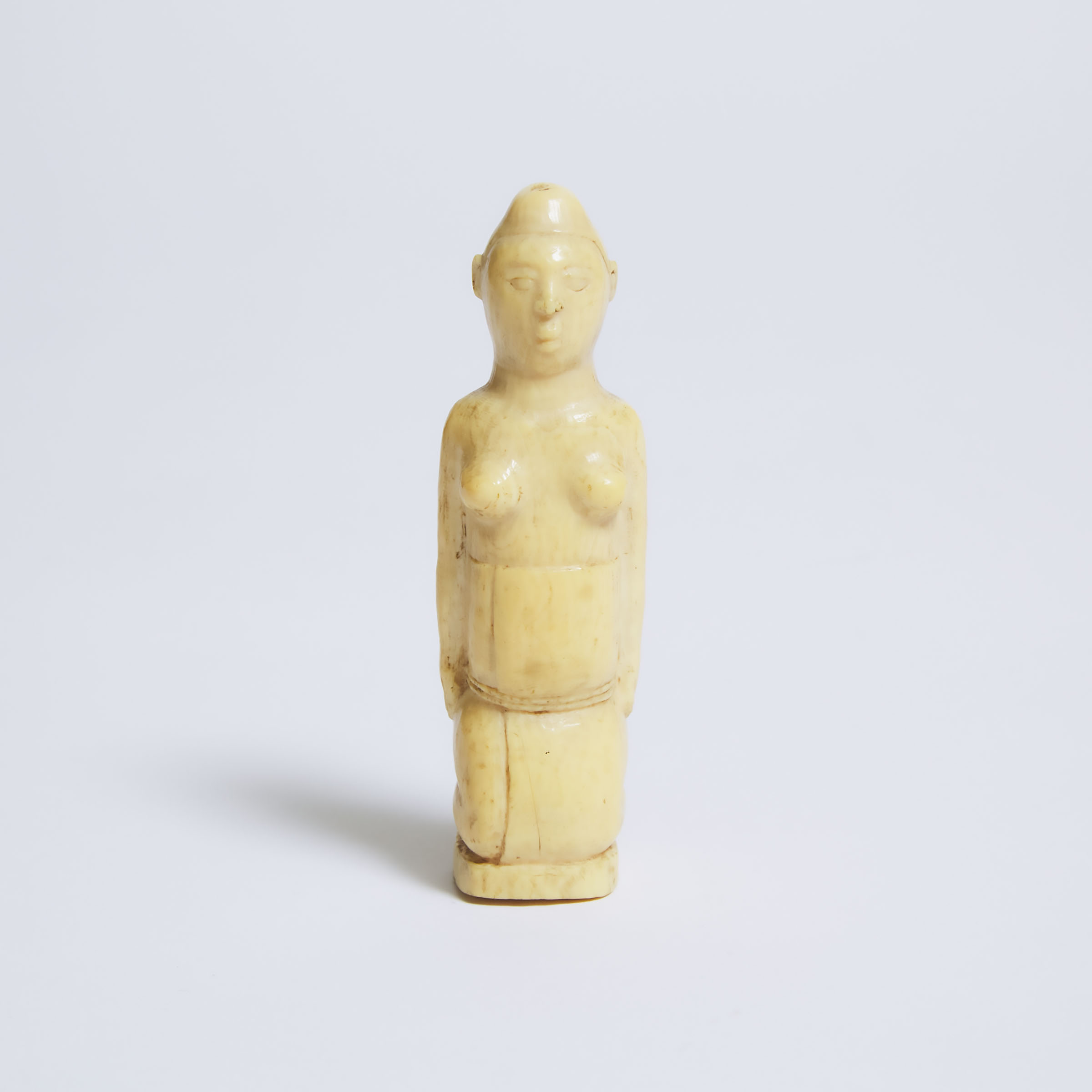 African Carved Ivory Kneeling