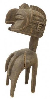 AFRICAN CARVED TRIBAL BIRD NIM