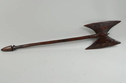 AFRICAN CARVED WOOD AXE FORM