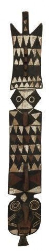 AFRICAN CARVED WOOD BOBO MASK,