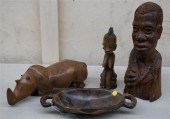 AFRICAN CARVED WOOD BUST OF A